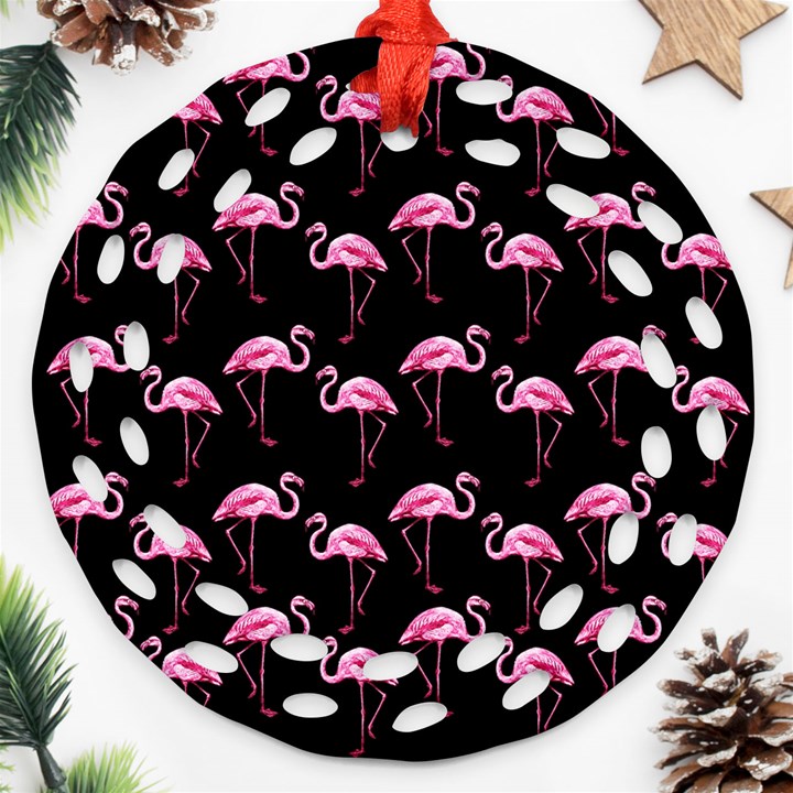 Flamingo pattern Ornament (Round Filigree)