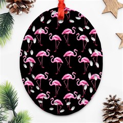 Flamingo Pattern Ornament (oval Filigree) by Valentinaart