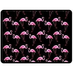 Flamingo Pattern Double Sided Fleece Blanket (large) 