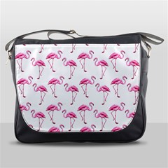 Flamingo Pattern Messenger Bags by Valentinaart