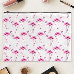 Flamingo Pattern Cosmetic Bag (xxxl)  by Valentinaart