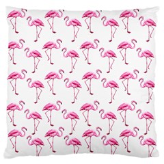 Flamingo Pattern Large Flano Cushion Case (one Side)