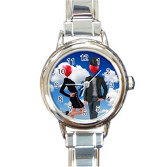 Love Round Italian Charm Watch