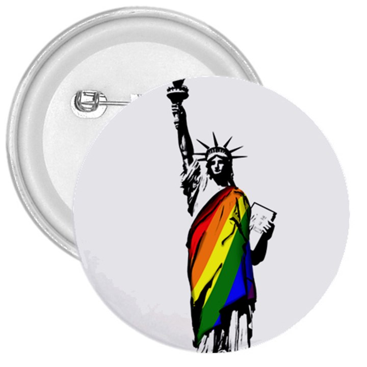 Pride Statue of Liberty  3  Buttons