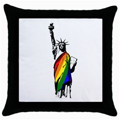 Pride Statue Of Liberty  Throw Pillow Case (black) by Valentinaart