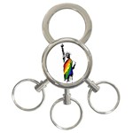 Pride Statue of Liberty  3-Ring Key Chains Front