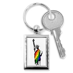 Pride Statue Of Liberty  Key Chains (rectangle)  by Valentinaart