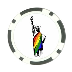 Pride Statue Of Liberty  Poker Chip Card Guard by Valentinaart