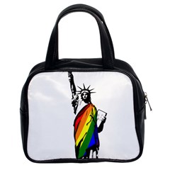 Pride Statue Of Liberty  Classic Handbags (2 Sides) by Valentinaart