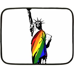 Pride Statue Of Liberty  Fleece Blanket (mini) by Valentinaart