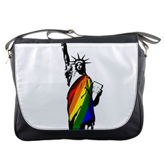 Pride Statue Of Liberty  Messenger Bags by Valentinaart