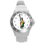 Pride Statue of Liberty  Round Plastic Sport Watch (L) Front