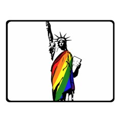 Pride Statue Of Liberty  Double Sided Fleece Blanket (small)  by Valentinaart