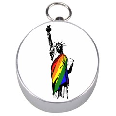 Pride Statue Of Liberty  Silver Compasses by Valentinaart