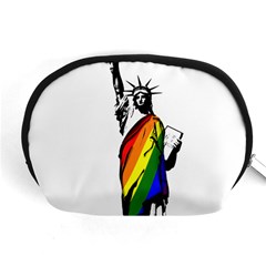 Pride Statue Of Liberty  Accessory Pouches (medium)  by Valentinaart