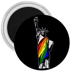 Pride Statue Of Liberty  3  Magnets by Valentinaart