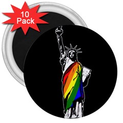 Pride Statue Of Liberty  3  Magnets (10 Pack)  by Valentinaart