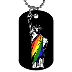 Pride Statue Of Liberty  Dog Tag (one Side) by Valentinaart