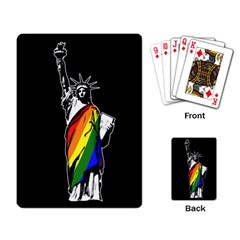 Pride Statue Of Liberty  Playing Card by Valentinaart