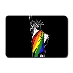 Pride Statue Of Liberty  Small Doormat  by Valentinaart