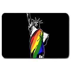 Pride Statue Of Liberty  Large Doormat  by Valentinaart