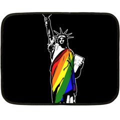 Pride Statue Of Liberty  Double Sided Fleece Blanket (mini)  by Valentinaart