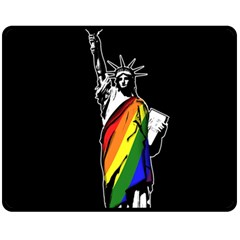 Pride Statue Of Liberty  Fleece Blanket (medium)  by Valentinaart