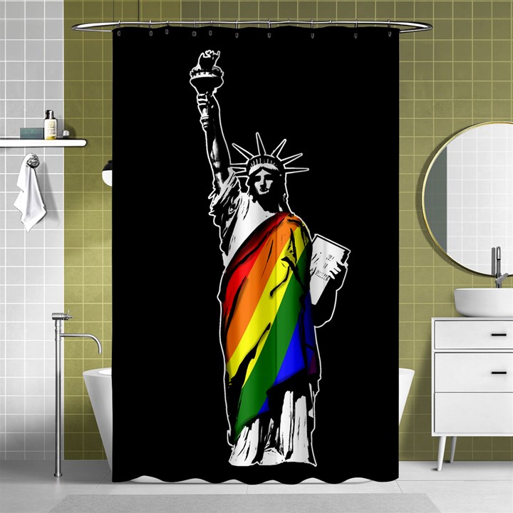 Pride Statue of Liberty  Shower Curtain 48  x 72  (Small) 