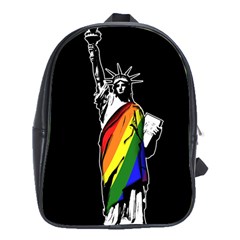 Pride Statue Of Liberty  School Bag (xl) by Valentinaart