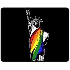 Pride Statue Of Liberty  Double Sided Fleece Blanket (medium)  by Valentinaart