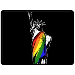 Pride Statue Of Liberty  Double Sided Fleece Blanket (large)  by Valentinaart