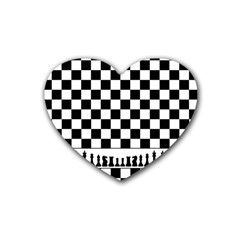 Chess  Rubber Coaster (Heart) 