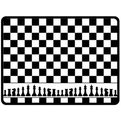 Chess  Fleece Blanket (large)  by Valentinaart