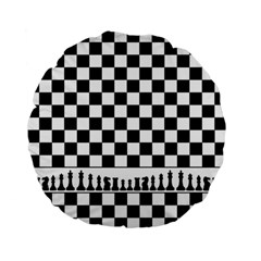 Chess  Standard 15  Premium Flano Round Cushions