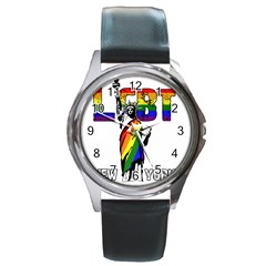 Lgbt New York Round Metal Watch by Valentinaart