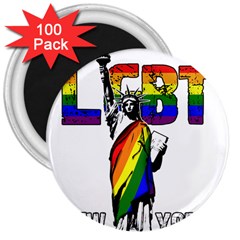 Lgbt New York 3  Magnets (100 Pack) by Valentinaart