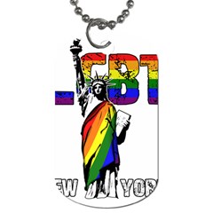 Lgbt New York Dog Tag (two Sides) by Valentinaart