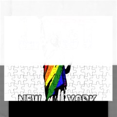 Lgbt New York Rectangular Jigsaw Puzzl by Valentinaart