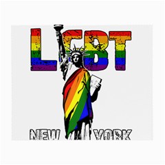 Lgbt New York Small Glasses Cloth by Valentinaart