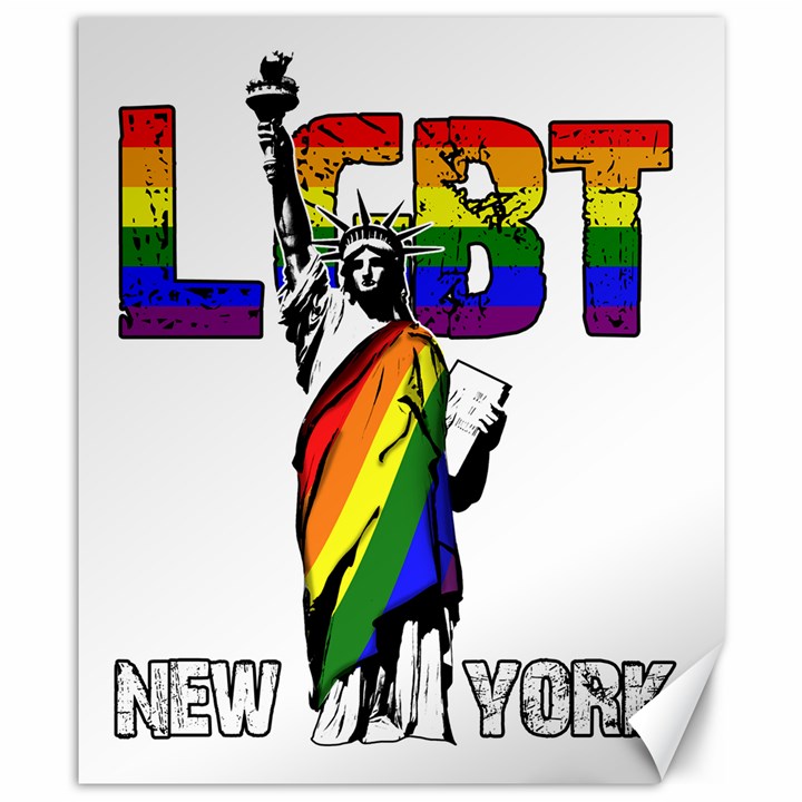 LGBT New York Canvas 8  x 10 