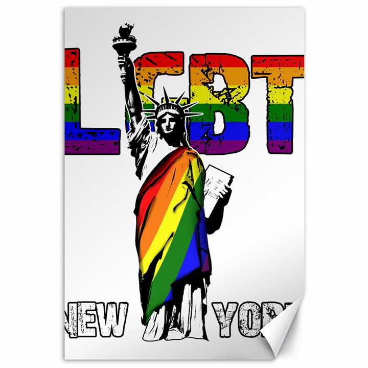 LGBT New York Canvas 12  x 18  