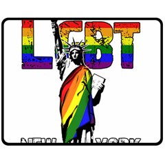 Lgbt New York Fleece Blanket (medium)  by Valentinaart