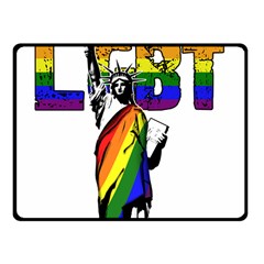 Lgbt New York Fleece Blanket (small) by Valentinaart