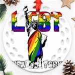 LGBT New York Ornament (Round Filigree) Front