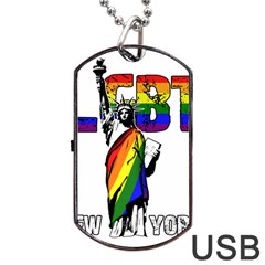 Lgbt New York Dog Tag Usb Flash (one Side) by Valentinaart