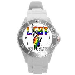 Lgbt New York Round Plastic Sport Watch (l) by Valentinaart