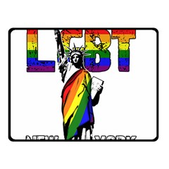 Lgbt New York Double Sided Fleece Blanket (small)  by Valentinaart