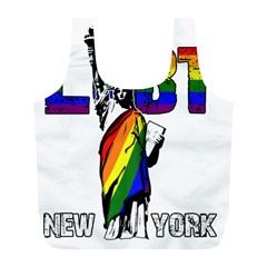 Lgbt New York Full Print Recycle Bags (l)  by Valentinaart