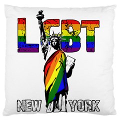 Lgbt New York Standard Flano Cushion Case (one Side) by Valentinaart