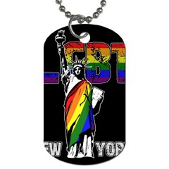 Lgbt New York Dog Tag (two Sides) by Valentinaart